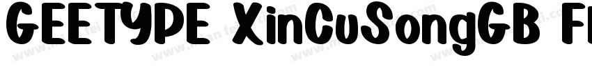 GEETYPE XinCuSongGB Flash字体转换